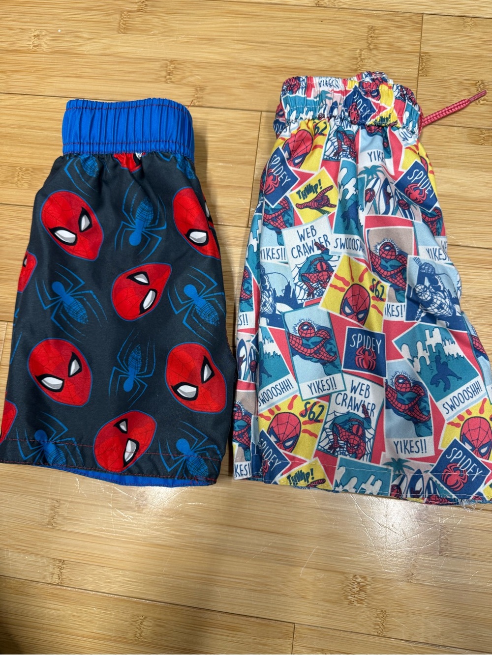 Marvel Spider-Man Blue Swim Trunks with Red Stitching